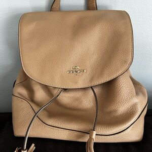Coach tan backpack
